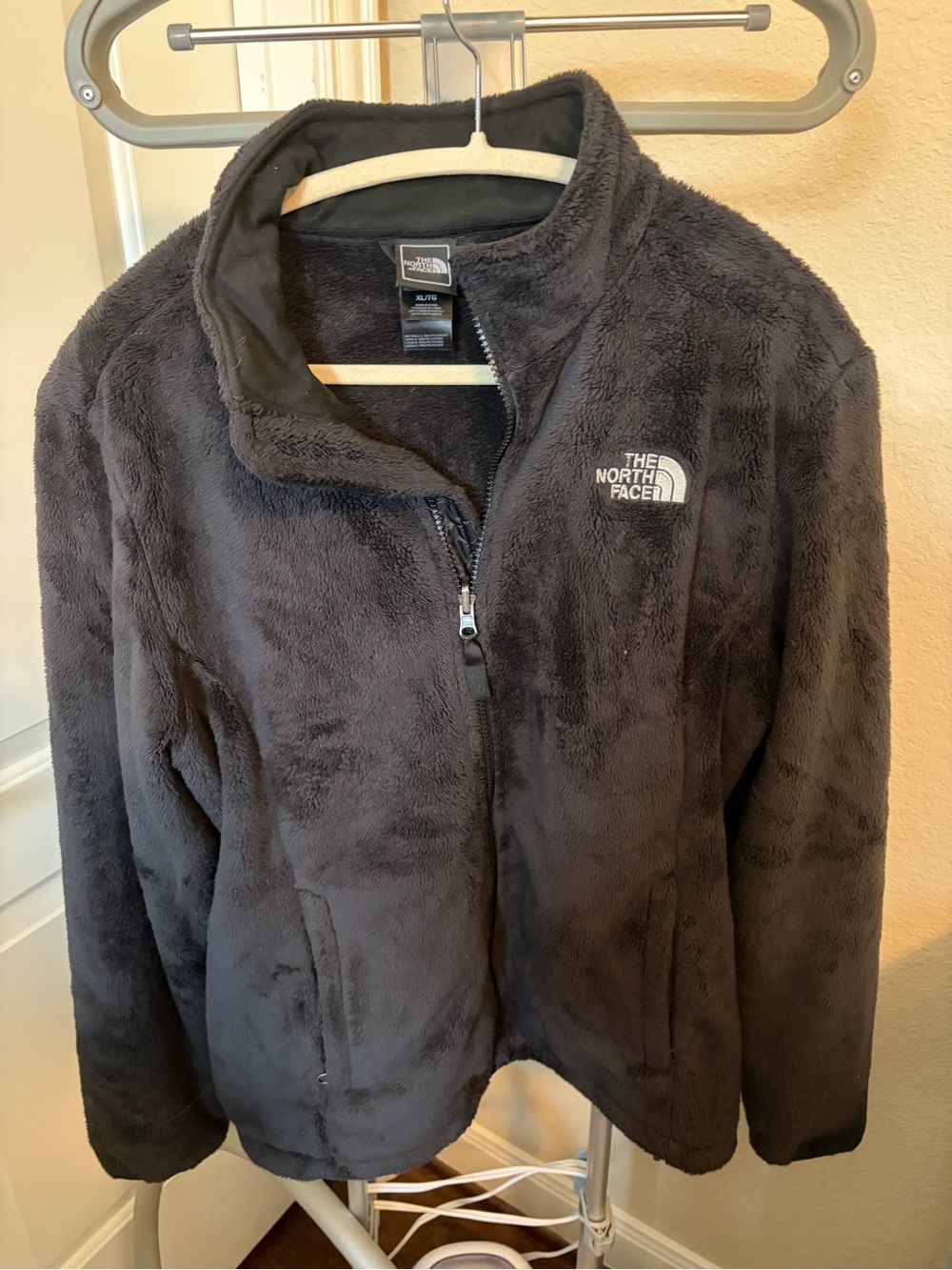 The North Face Women's Teddy Fleece Jacket in Charcoal